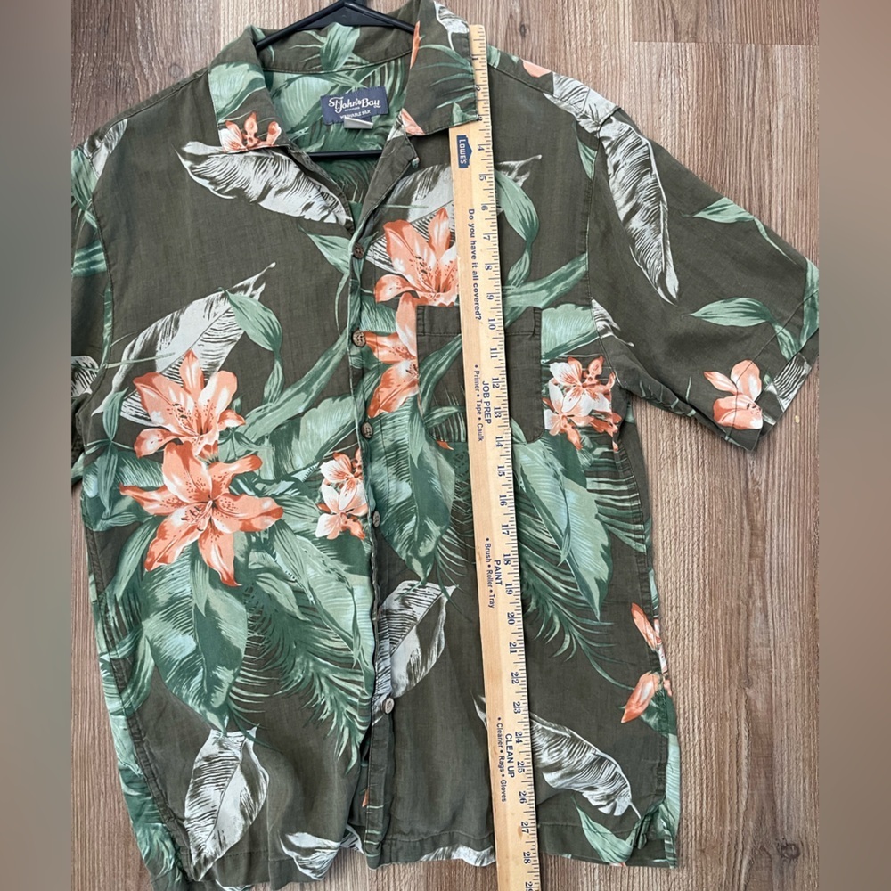 Vintage St. John’s Bay 100% Silk Hawaiian Shirt Men’s Size M - Picture 6 of 6